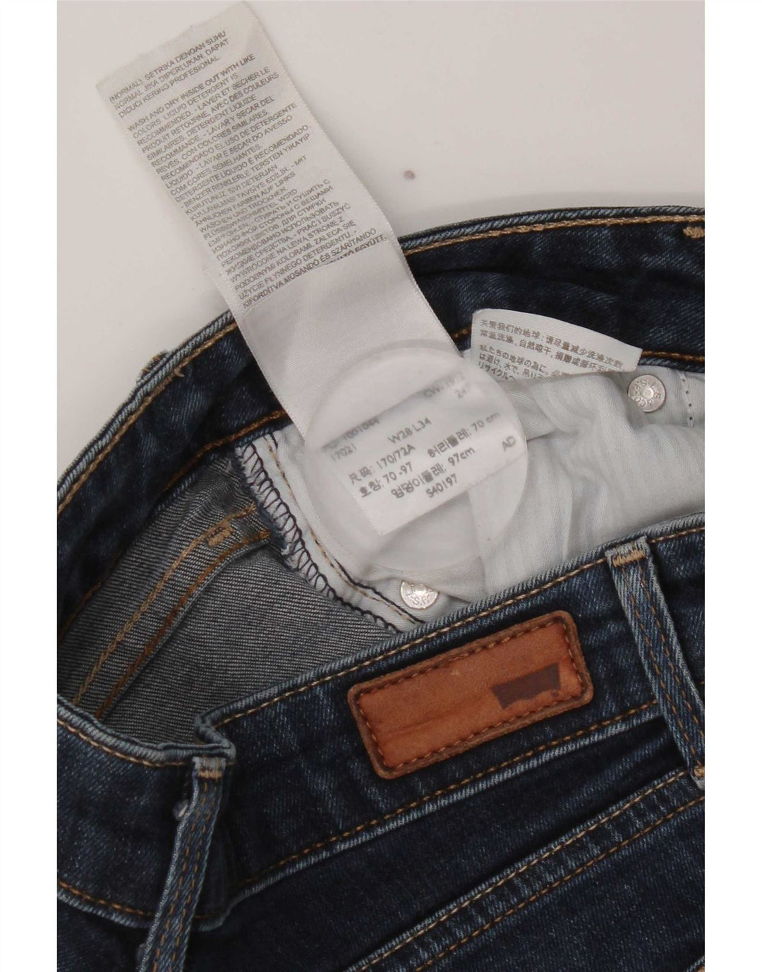 Levi's Short en Jean Bold Curve W28 Femme Bleu Marine Moyen Coton