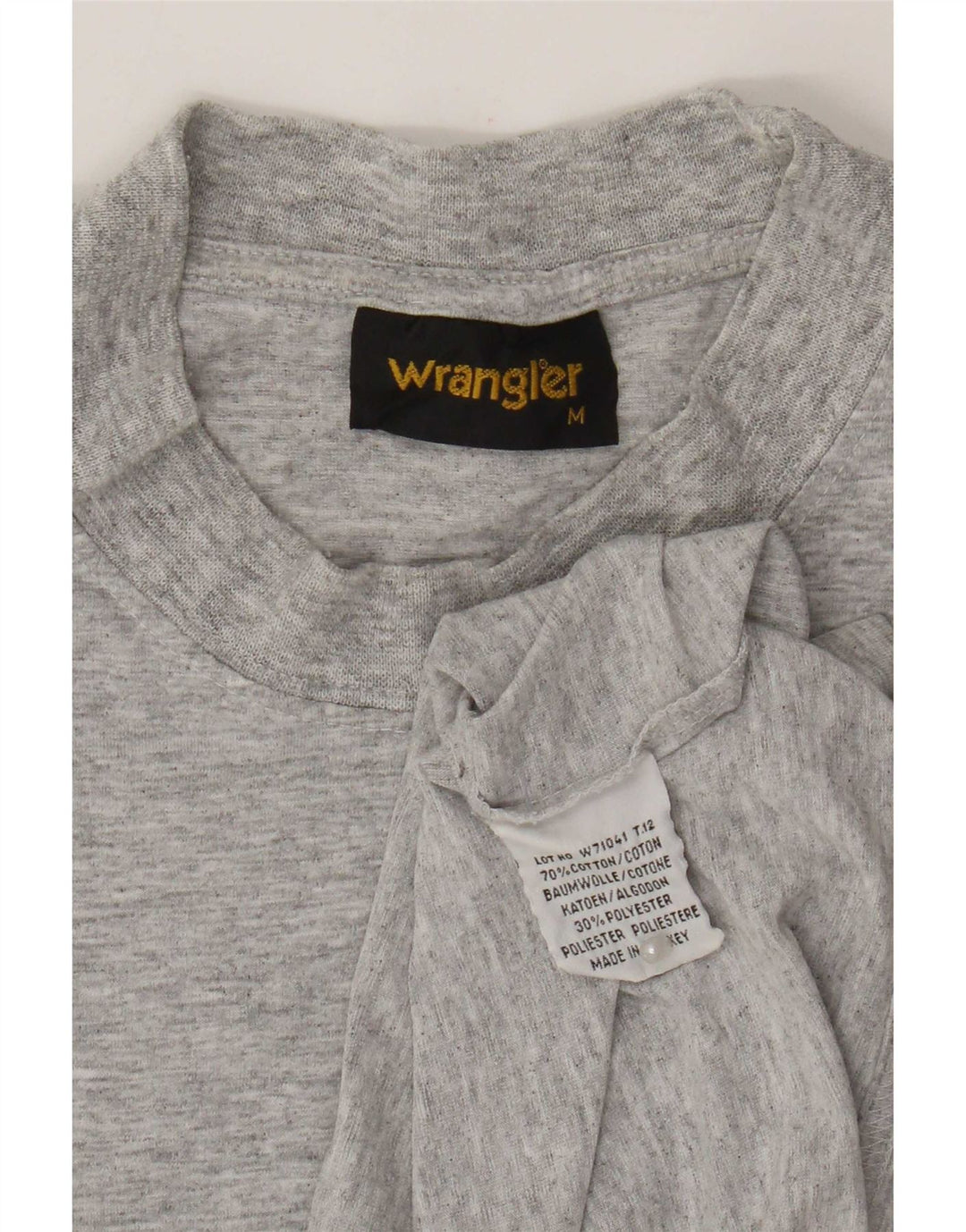 Wrangler T-Shirt Homme Gris Moyen Moucheté Coton