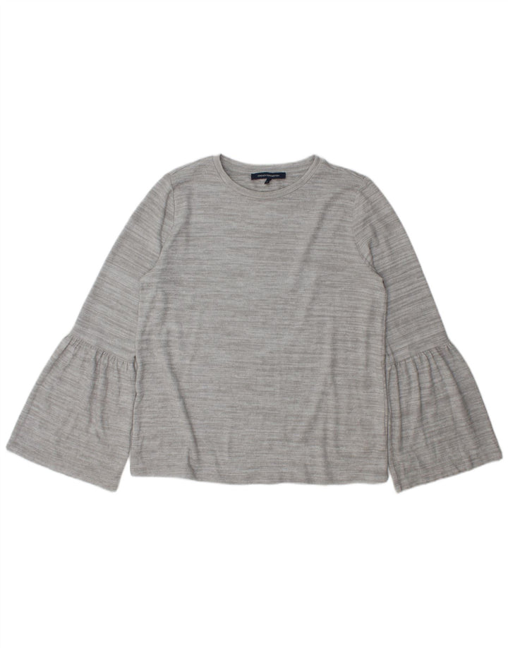 French Connection Haut Femme Manches Longues UK 46 Large Gris Moucheté Polyester