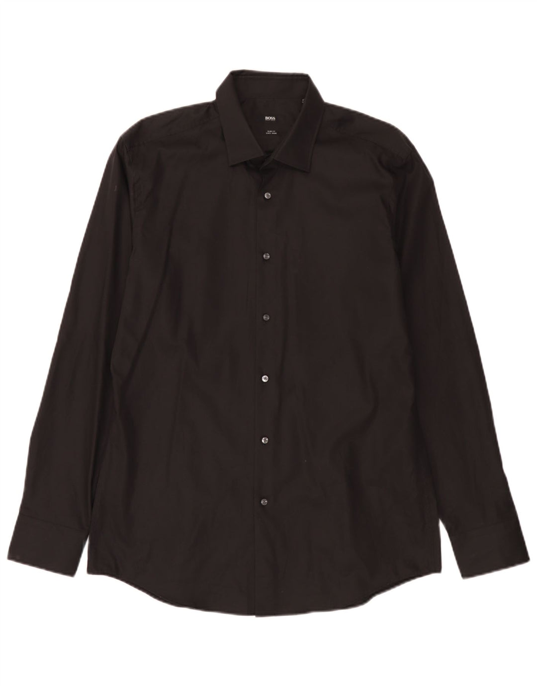 Hugo Boss Chemise slim fit pour homme Taille 41 16 1/2 Large Noir
