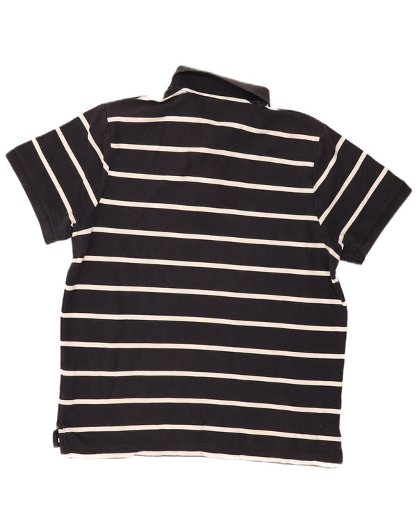 NIKE Polo Homme 2XL Bleu Marine Rayé Coton