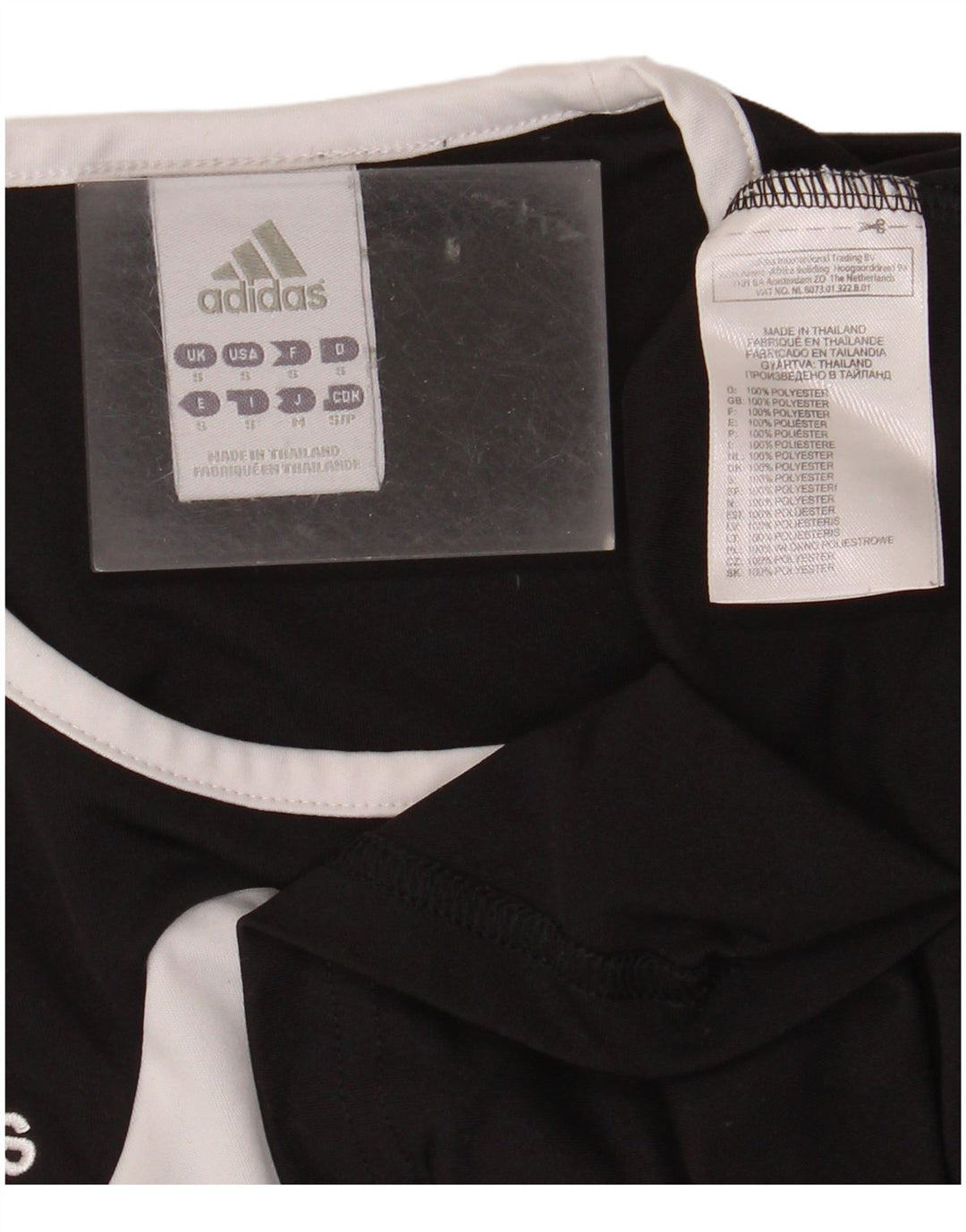 ADIDAS T-shirt Climalite pour hommes, petit, noir, polyester color block