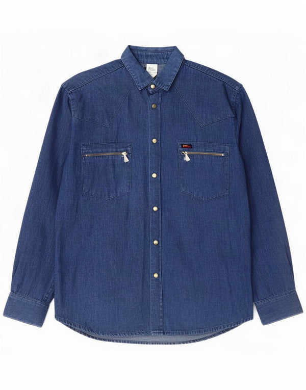 Roy Rogers Chemise en jean pour homme en coton bleu moyen
