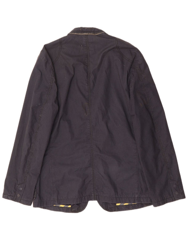 Camel Active Veste Blazer 2 Boutons pour Homme UK 40 Grande Rayure Bleu Marine