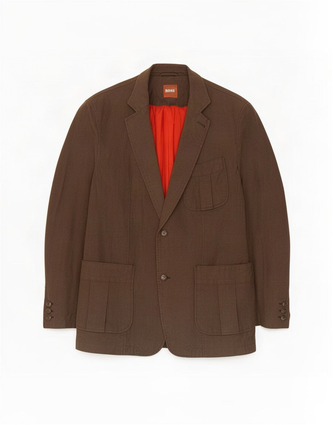 Hugo Boss Veste blazer à 2 boutons pour homme EU 54 2XL Marron Coton