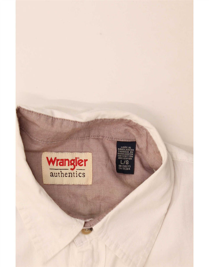 Wrangler Chemise à manches courtes pour homme Grand coton blanc