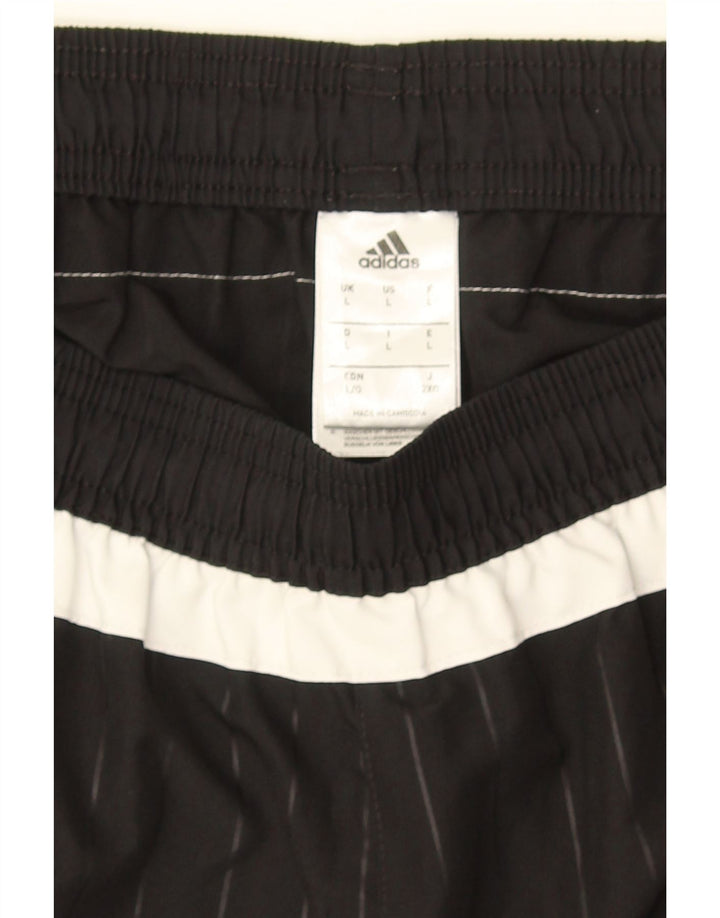 Adidas Short de sport pour homme Large en polyester rayé noir
