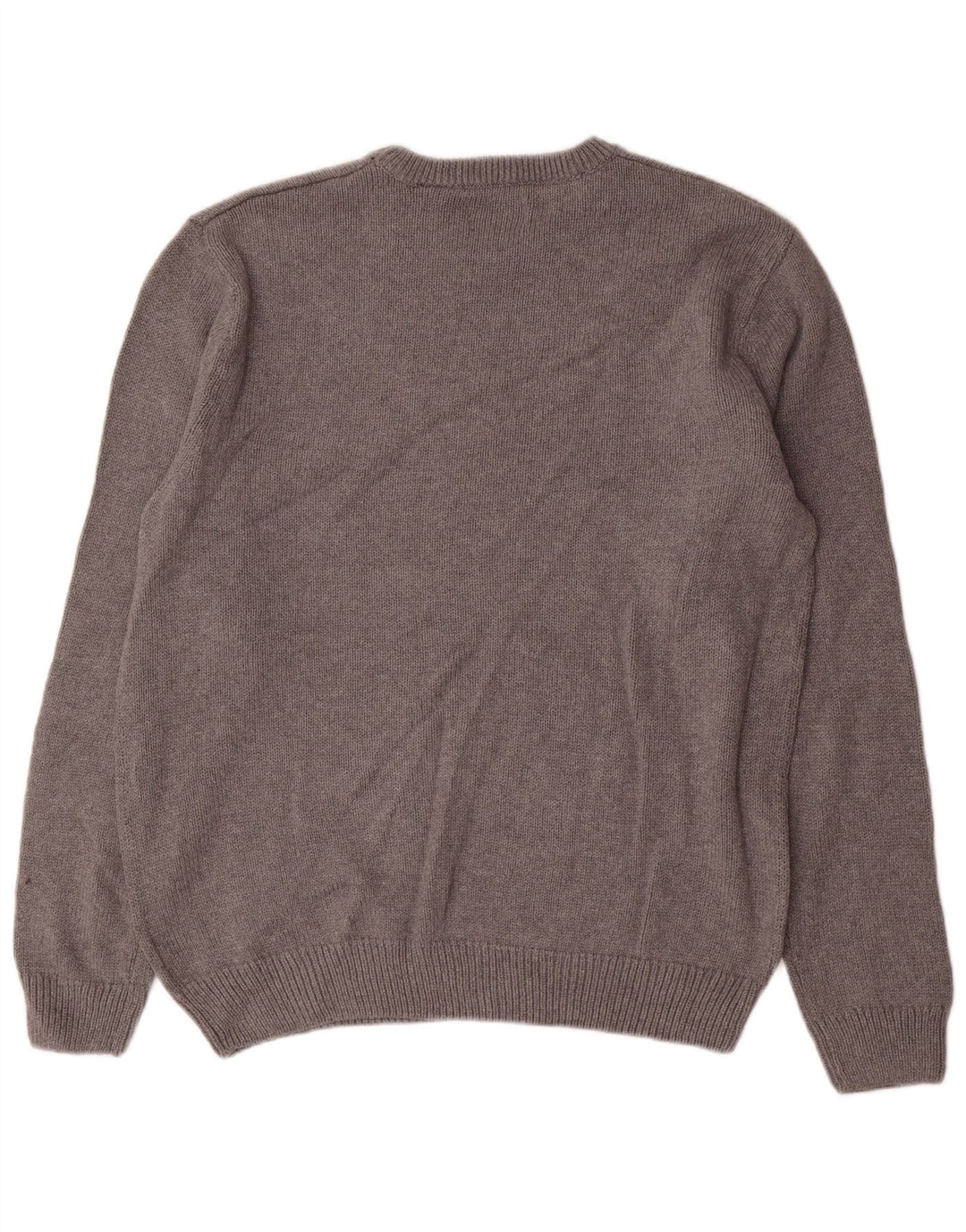 CHAPS Pull à col rond pour homme en coton gris Taille L