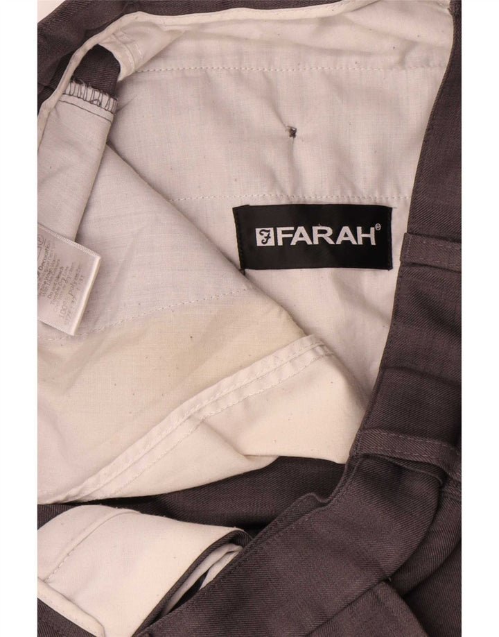 Farah Pantalon Chino Droit Homme W32 L31 Gris Polyester