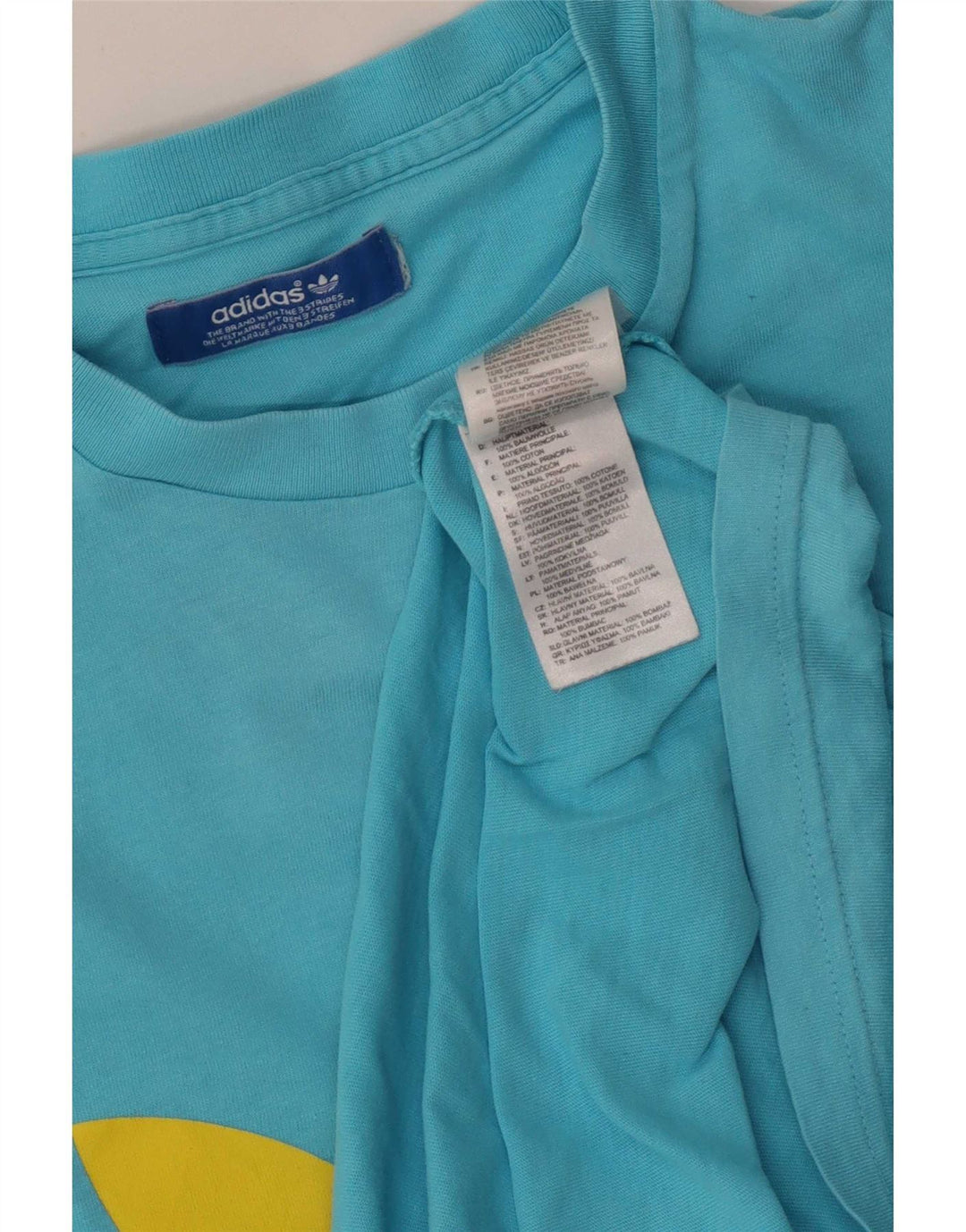 Adidas T-Shirt Graphique Homme Bleu Moyen Coton