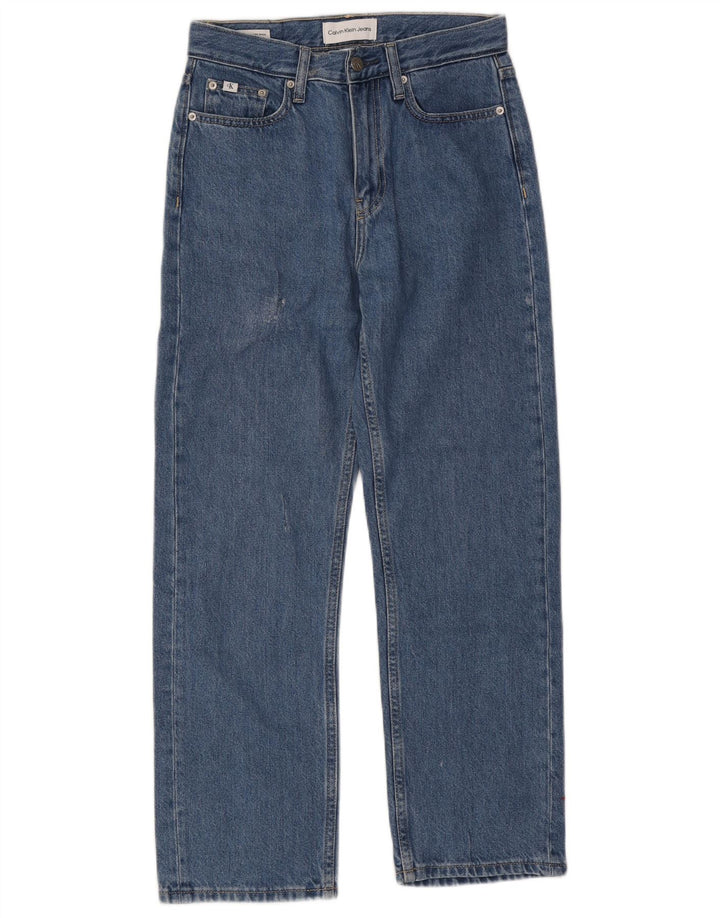 CALVIN KLEIN Jean Droit Femme W26 L27 Bleu