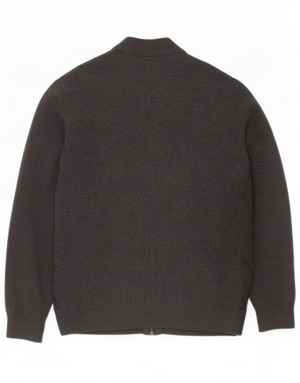 Barbour Mens Cardigan Pull Grande Laine Grise