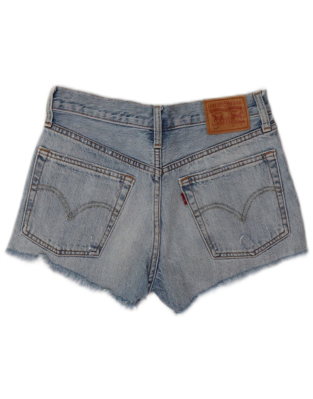 LEVI'S Short en jean vieilli 501 femme W24 XS bleu coton
