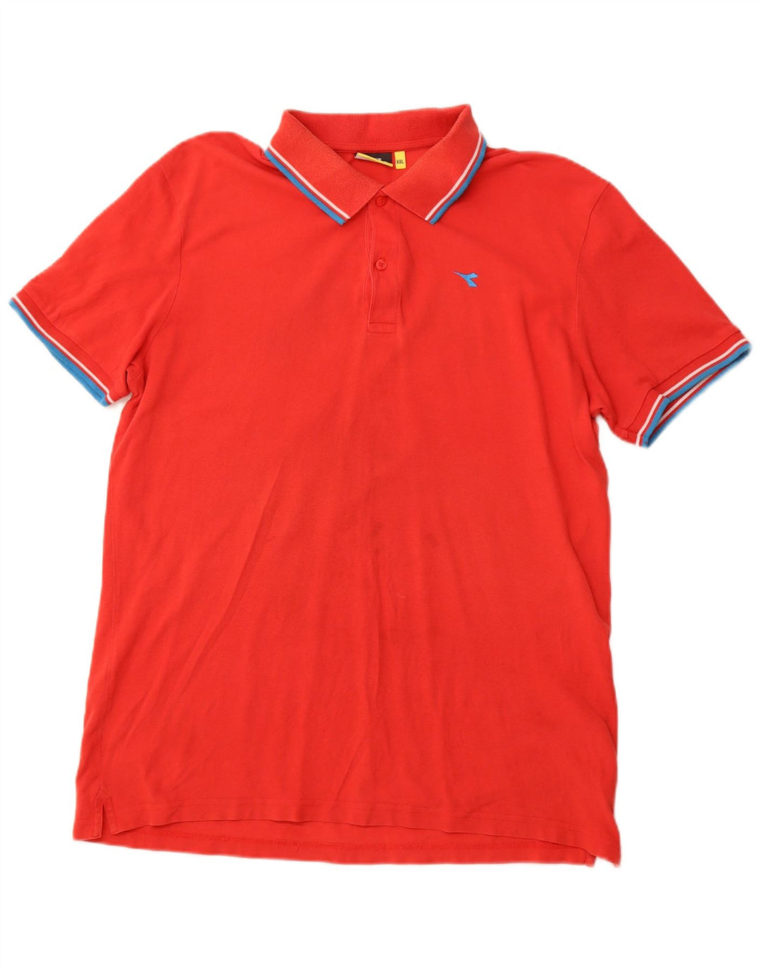 DIADORA Mens Polo Shirt 2XL Red Cotton