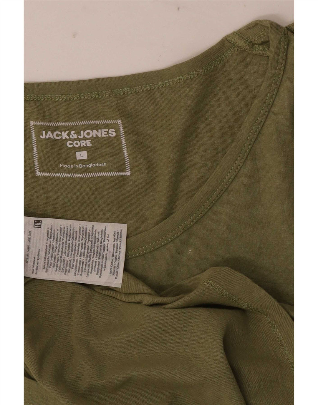 Jack & Jones Débardeur Graphique Homme Large Vert Coton