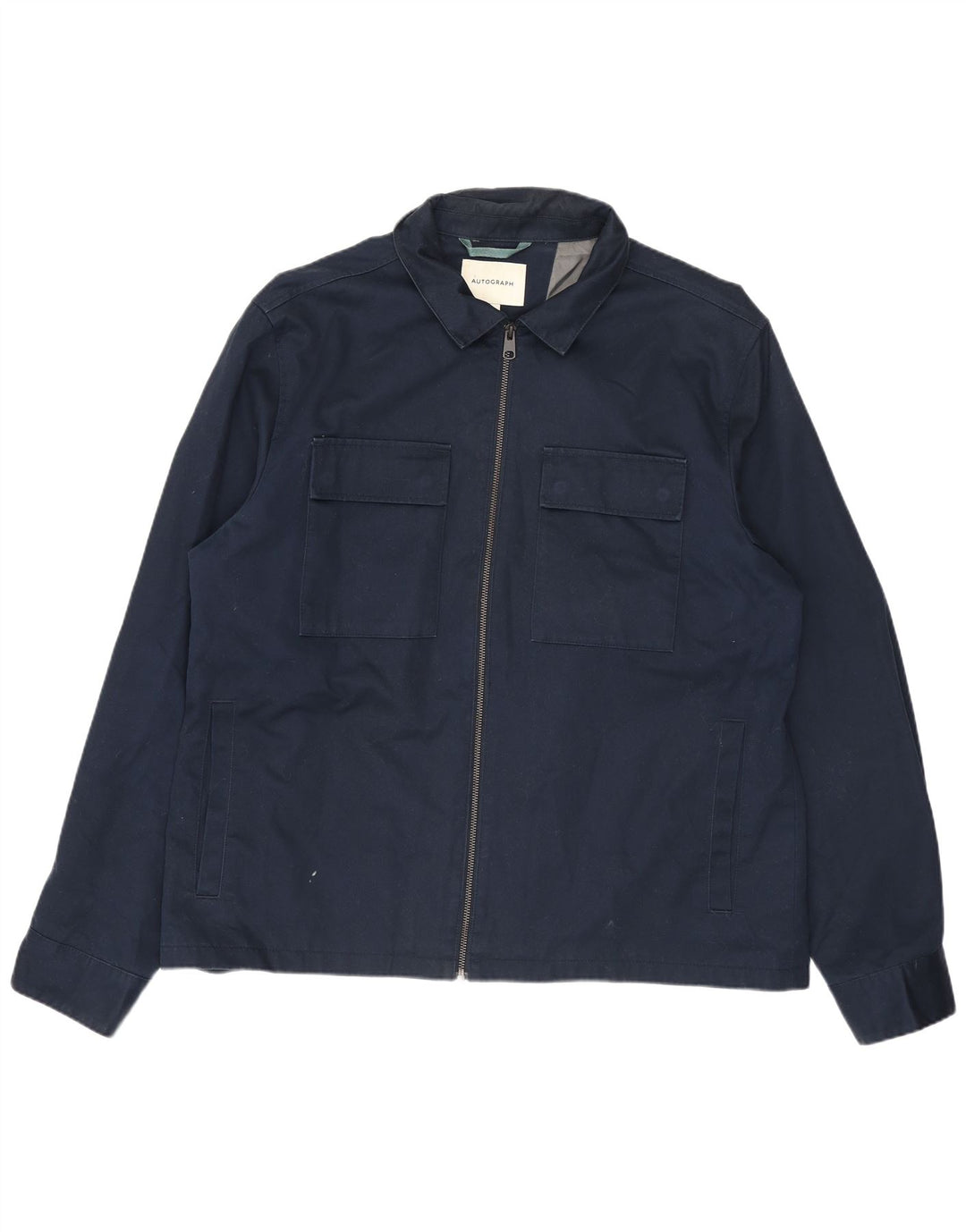 Marks & Spencer Veste bomber autographe pour homme UK 42 XL Bleu marine Coton