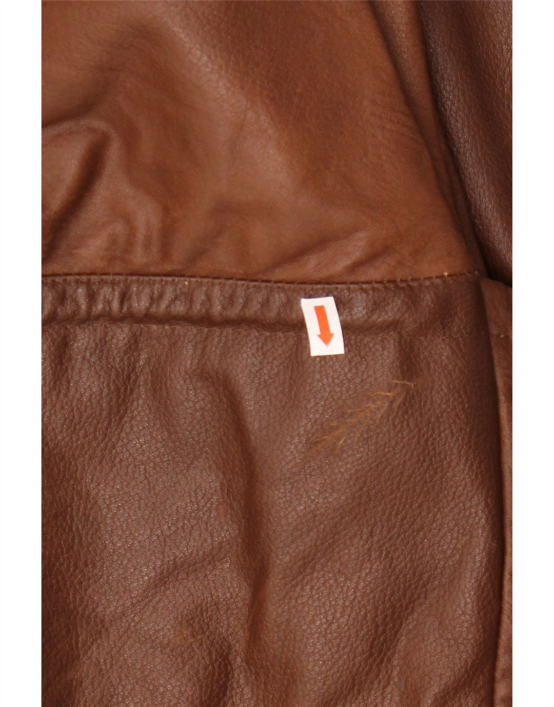 VINTAGE Veste en cuir homme UK 42 XL Cuir marron