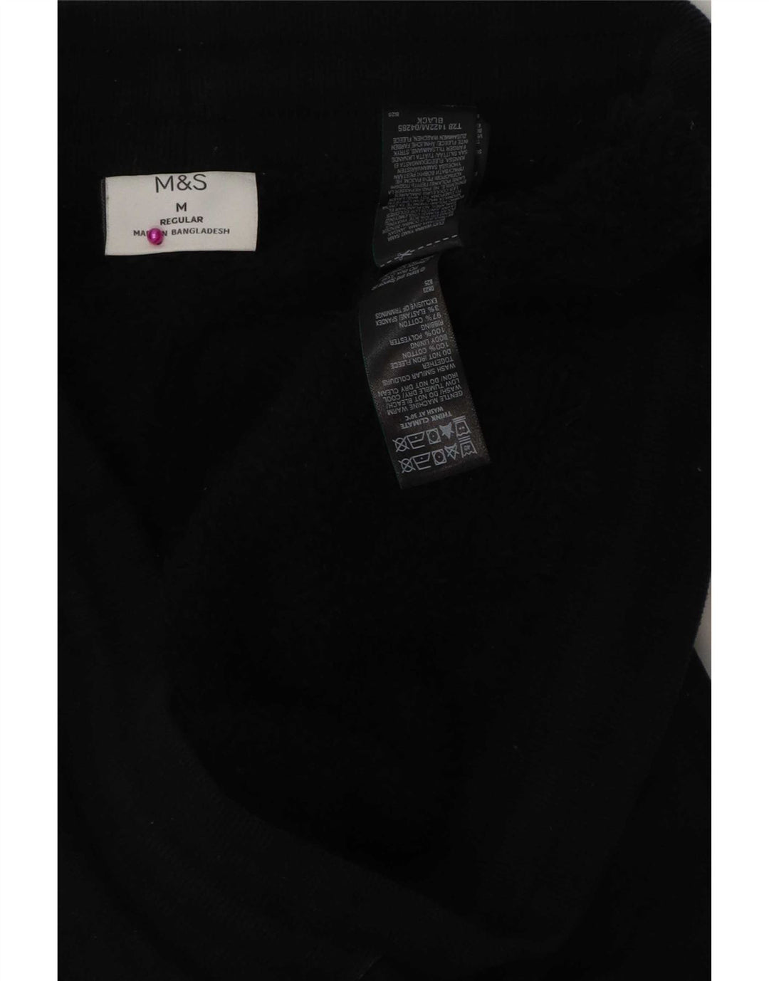 Marks & Spencer Pantalon de Survêtement Regular Homme Noir Moyen
