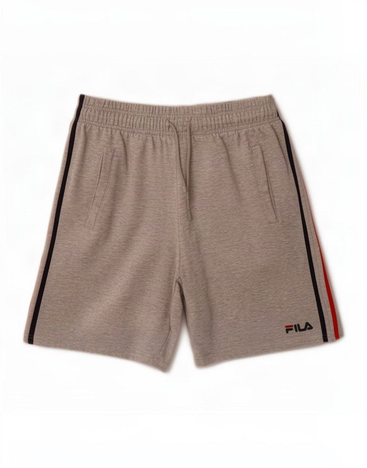 Fila Short de Sport Homme Gris Moyen Chiné Coton