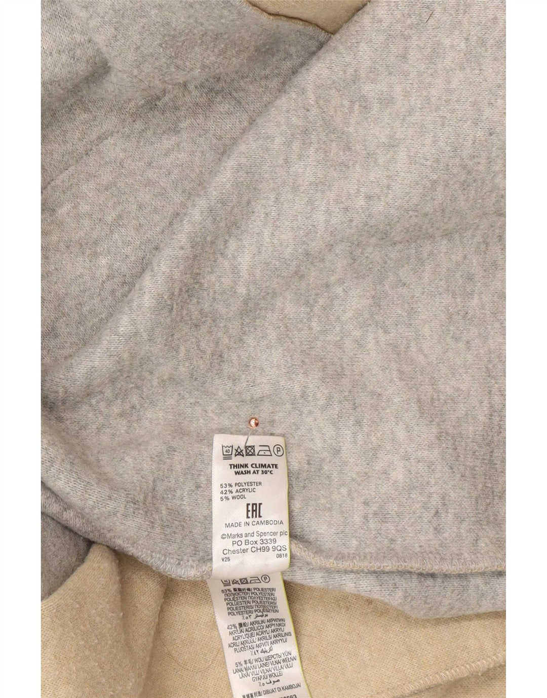 Marks & Spencer Manteau ouvert pour femme UK 14 Gris moyen Polyester