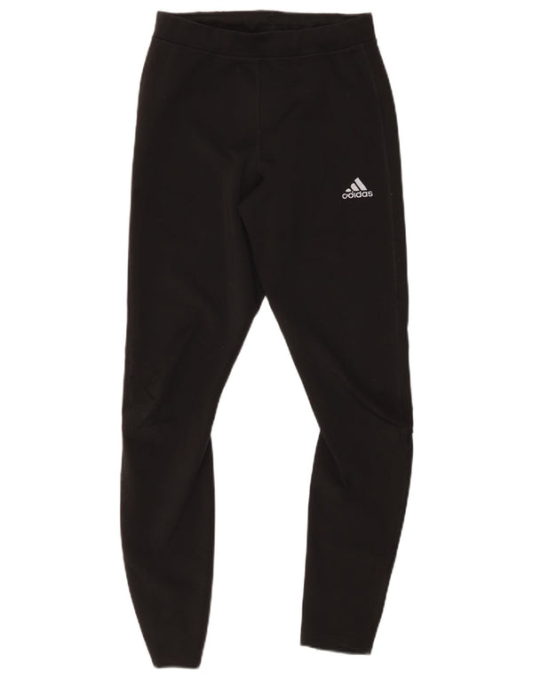 Adidas Leggings Femme UK 12 Polyester Noir Moyen