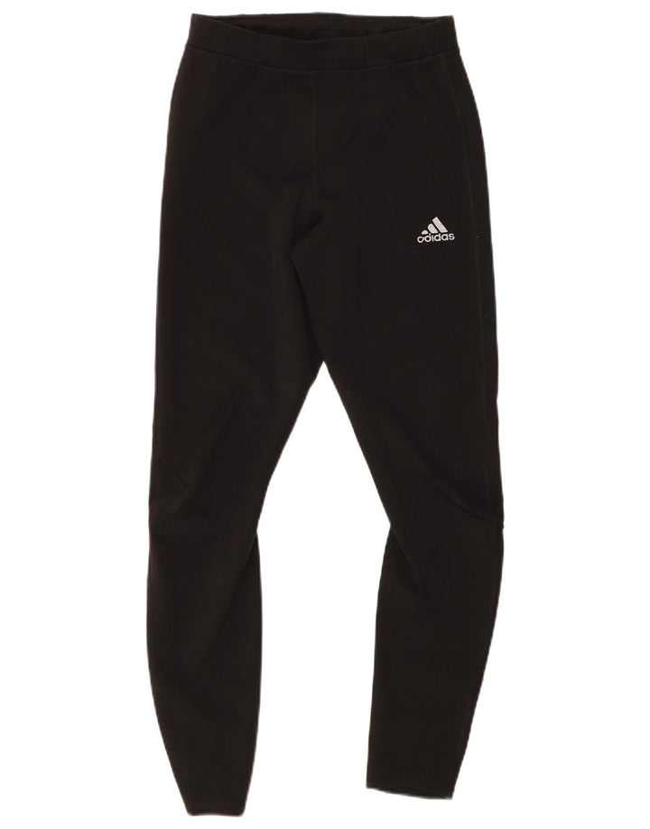 Adidas Leggings Femme UK 12 Polyester Noir Moyen