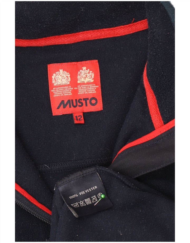 Musto Veste Polaire Femme UK 12 Medium Bleu Marine Polyester