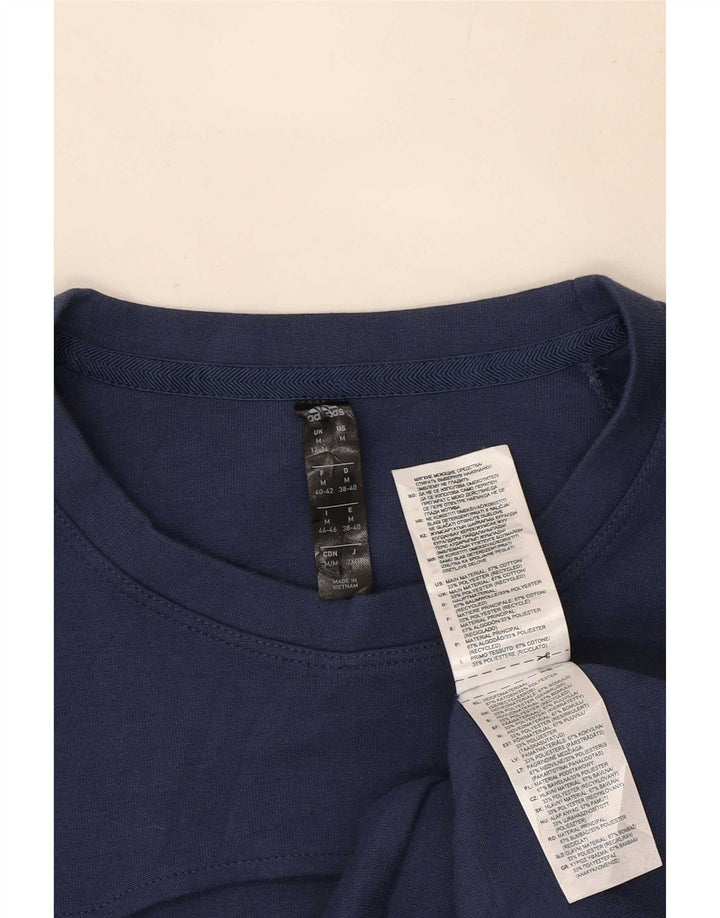 Adidas Sweat-shirt pour femme UK 12/14 Bleu marine moyen en coton