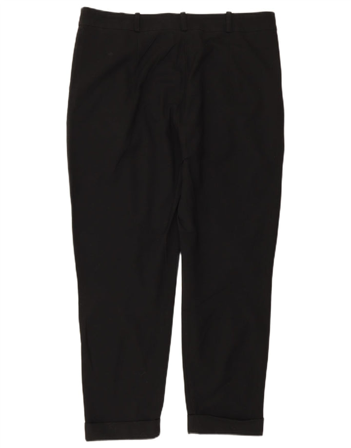 Zara Pantalon court fuselé pour femme EU 40 Medium W30 L25 Noir Polyester