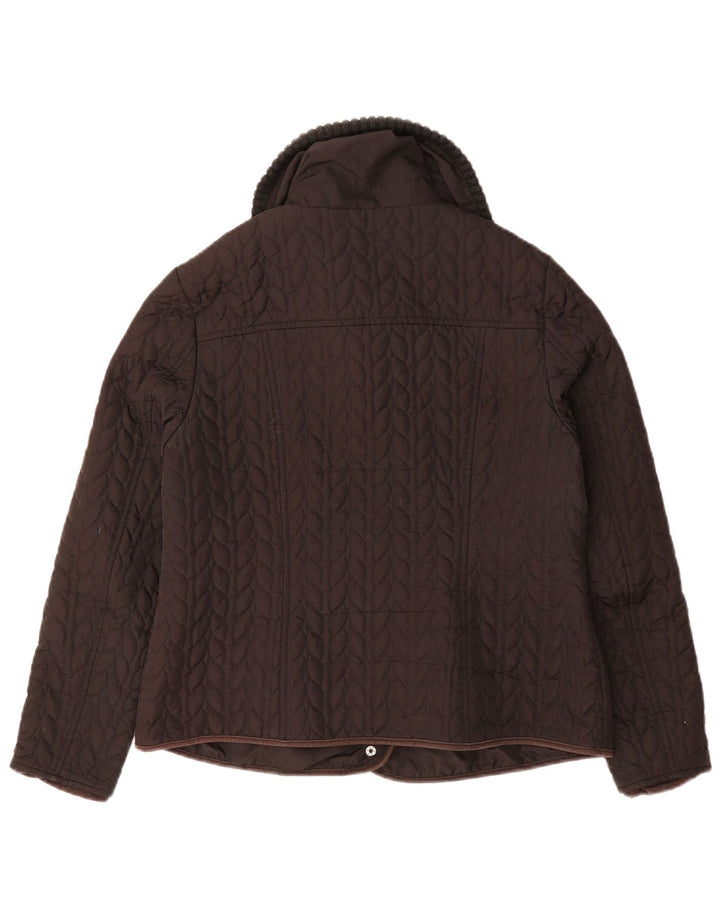 Monsoon Veste matelassée pour femme UK 16 Large Marron Polyester