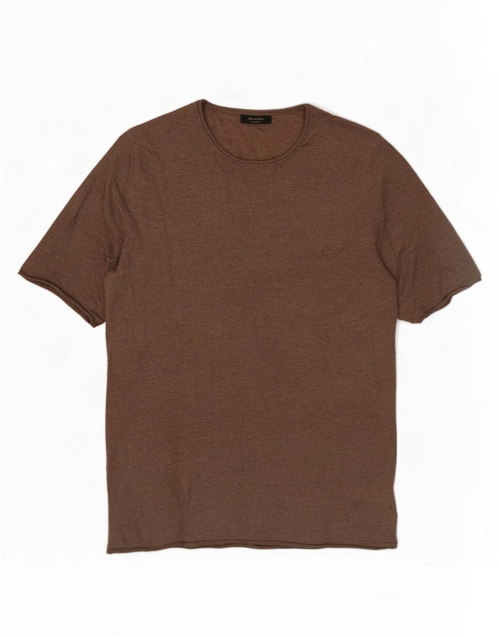 Massimo Dutti Pull à col rond pour femme UK 10 Petit Marron