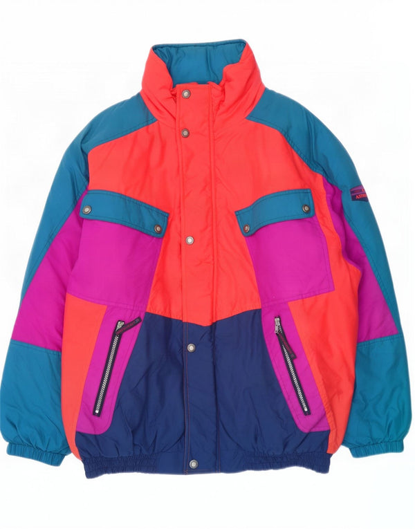 Astrolabio Veste de ski à capuche pour homme UK 40 Large Multicolore Colourblock