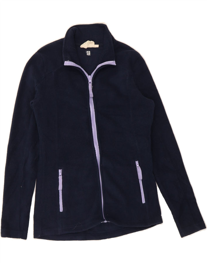 MOUNTAIN WAREHOUSE Womens Fleece Jacket UK 8 Small  Navy Blue Polyester Vintage Mountain Warehouse and Second-Hand Mountain Warehouse from Messina Hembry 