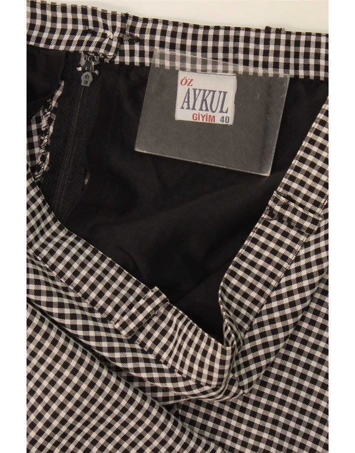 jupe midi femme vintage EU 40 Medium W30 Black Gingham