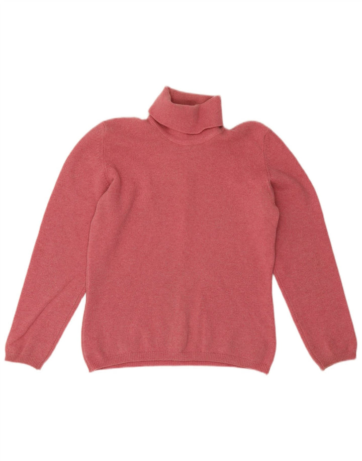Lyle & Scott Pull col roulé pour femme UK 14 Rose moyen