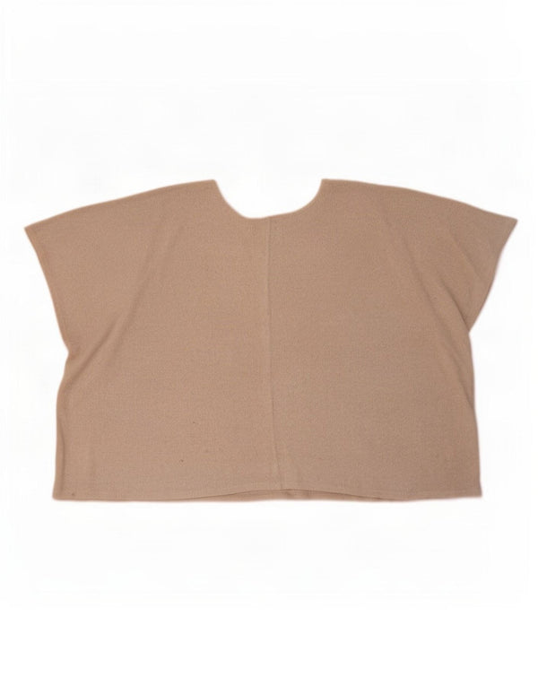 Zara Femme Chemisier Oversize Top UK 44 Viscose Beige Moyen