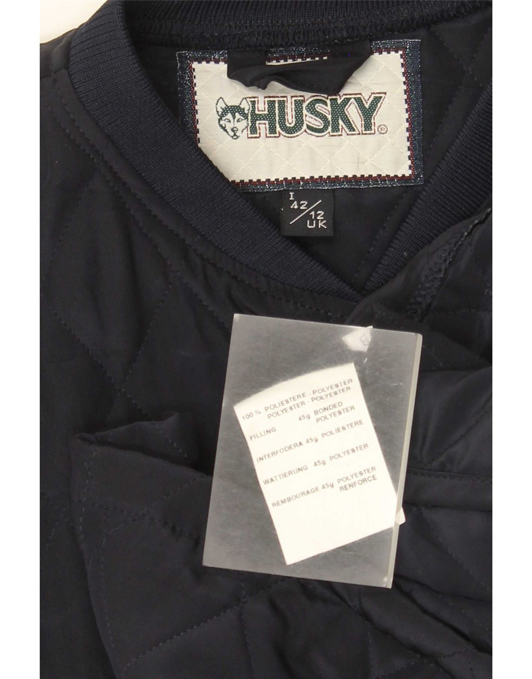 Veste matelassée Husky pour femme UK 12 Polyester bleu marine moyen