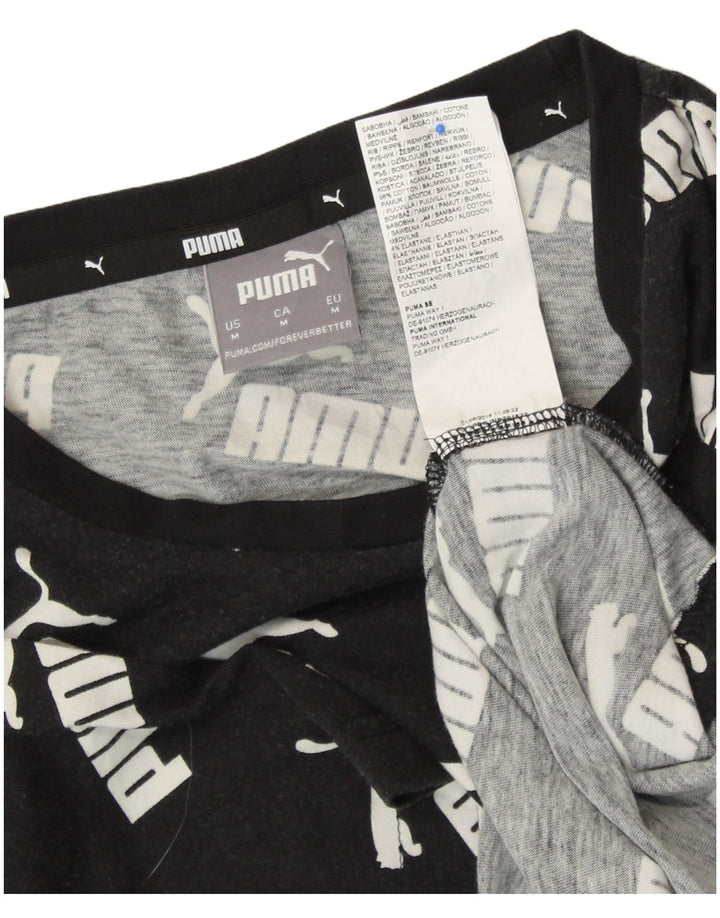 PUMA T-Shirt Graphique Homme Noir Moyen Coton