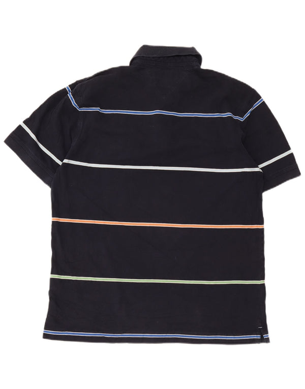 Tommy Hilfiger Polo Homme Bleu Marine Moyen Rayé Coton
