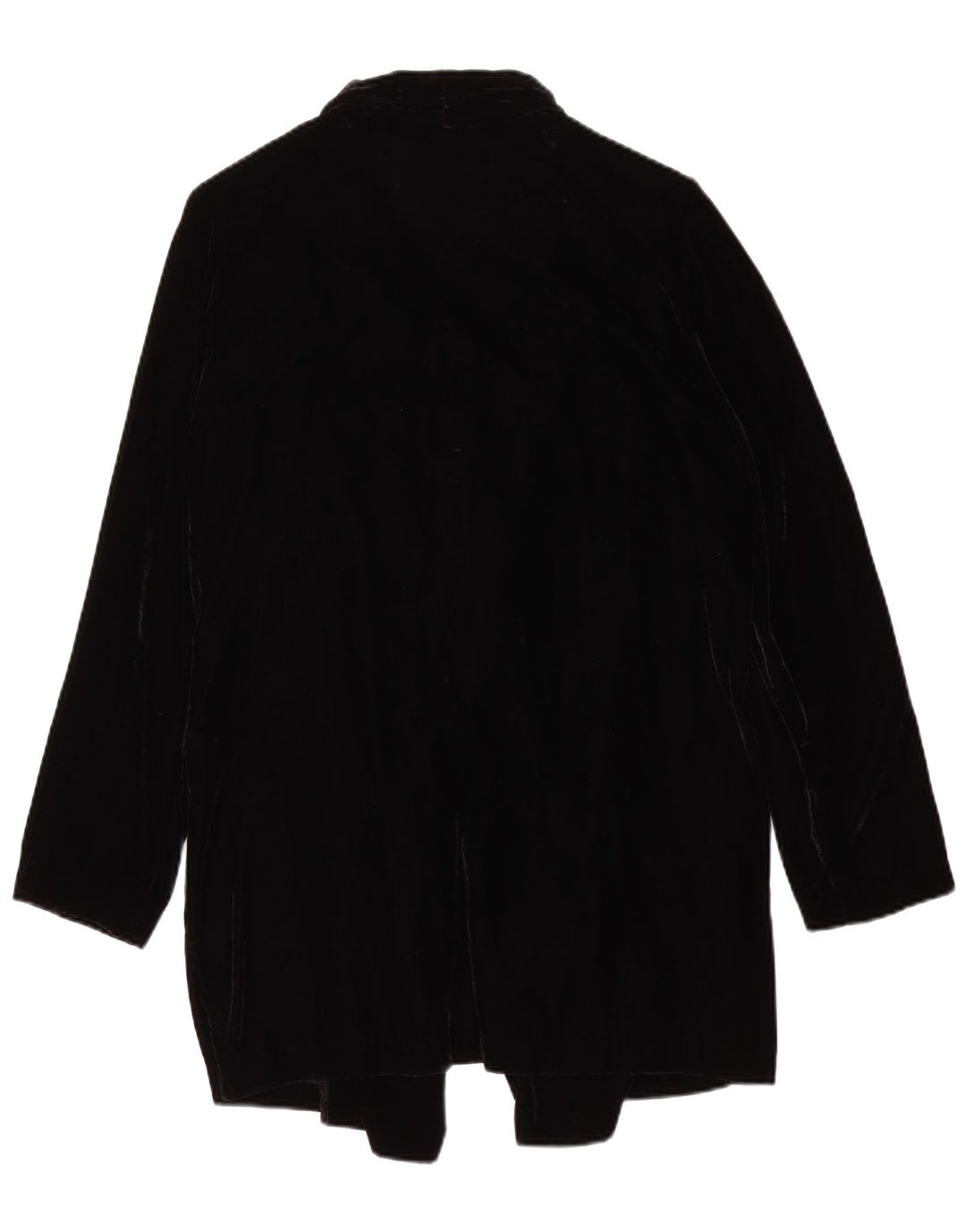 Sasha Veste blazer ouverte en velours pour femme UK 14 Large Noir Viscose