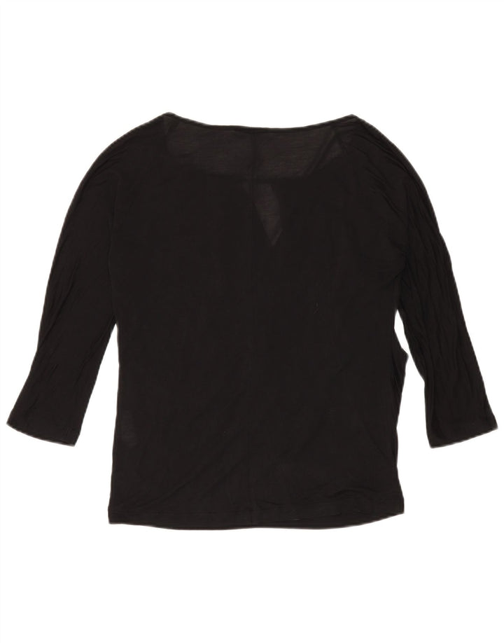 Max & Co. Haut à manches 3/4 pour femme UK 14 en soie noire moyenne