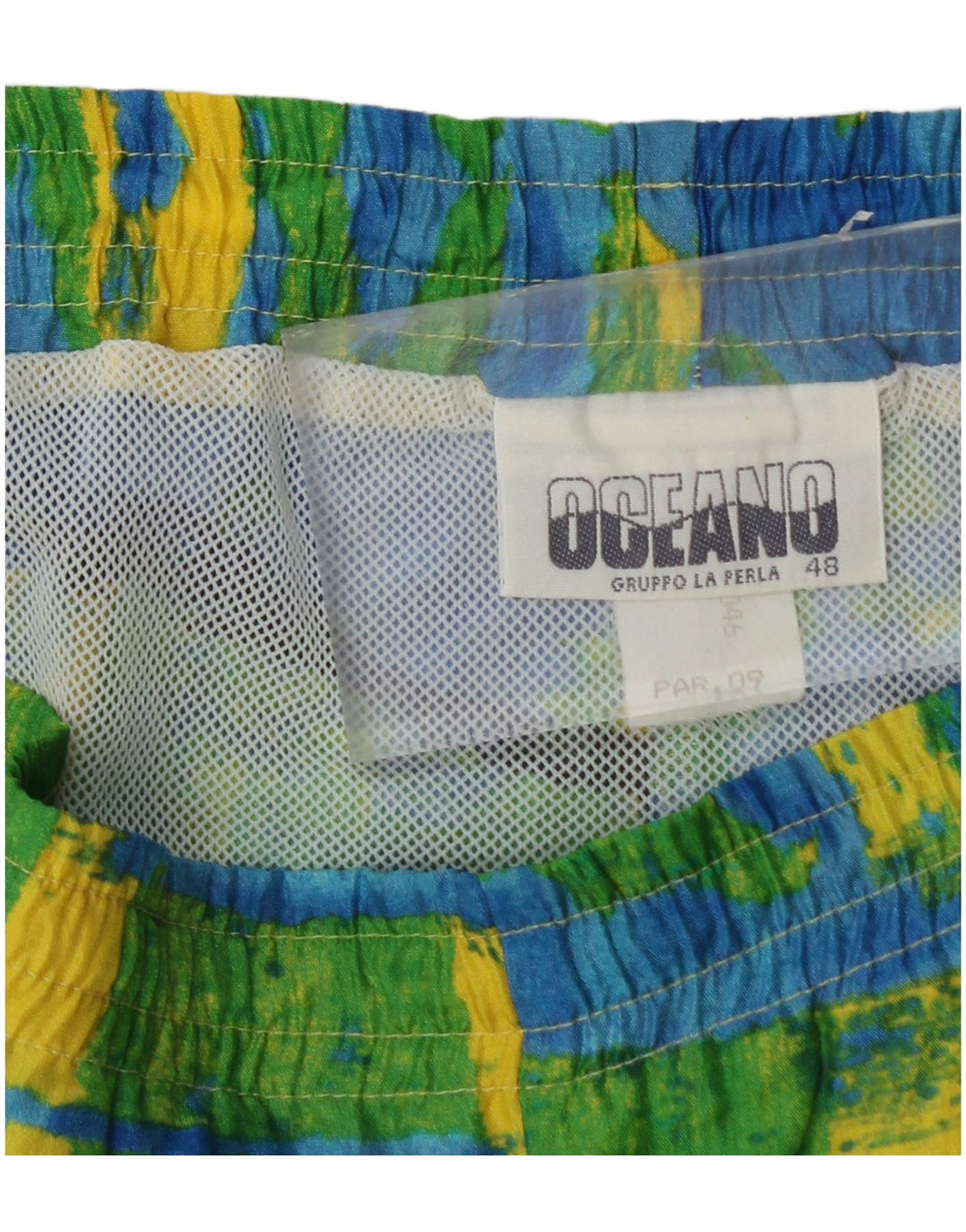 OCEANO Short de Bain IT 48 Homme Colorblock Jaune Moyen Polyamide