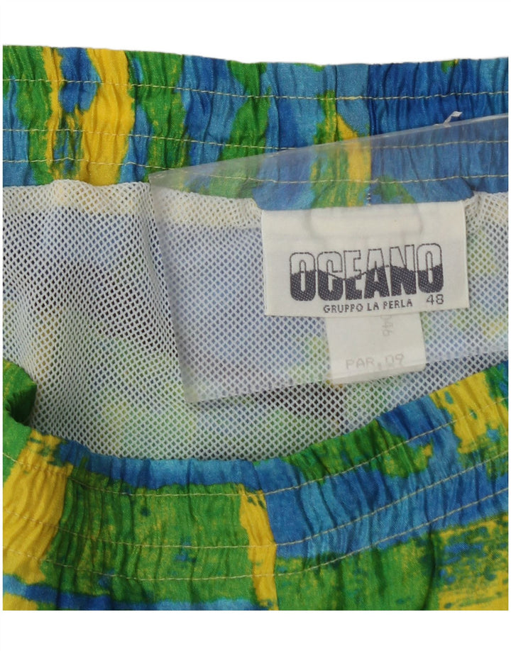 OCEANO Short de Bain IT 48 Homme Colorblock Jaune Moyen Polyamide