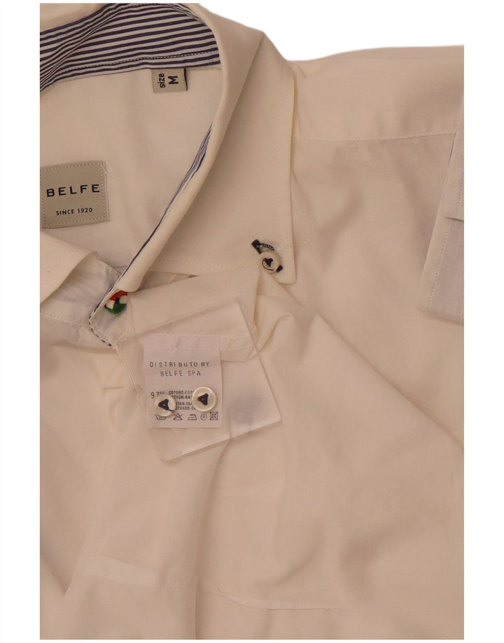 BELFE Chemise Homme Coton Blanc Moyen