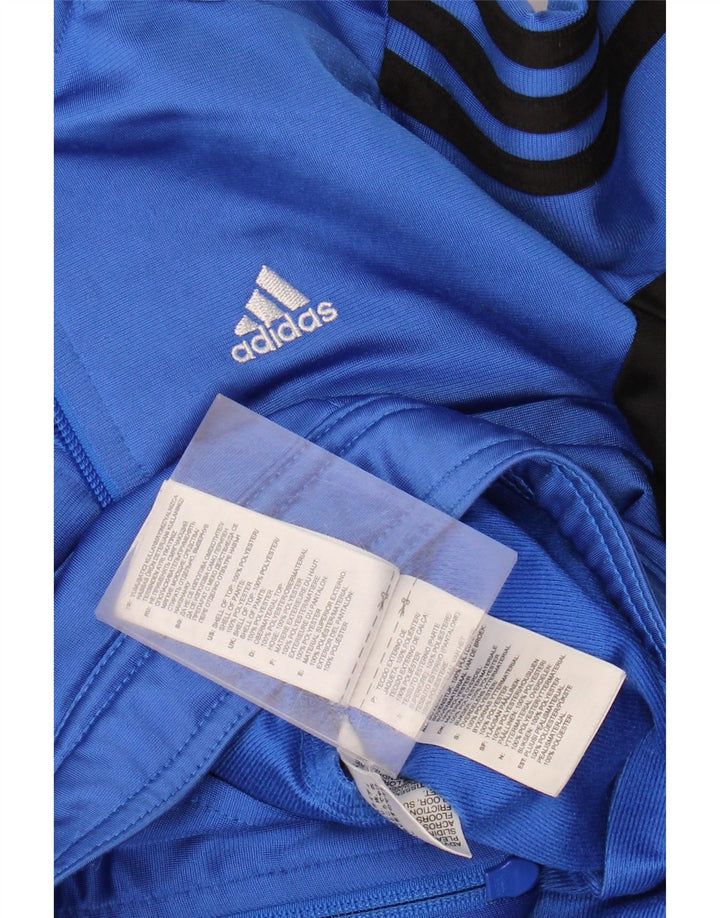 Adidas Veste de Survêtement Garçon 7-8 Ans Bleu Colorblock Polyester
