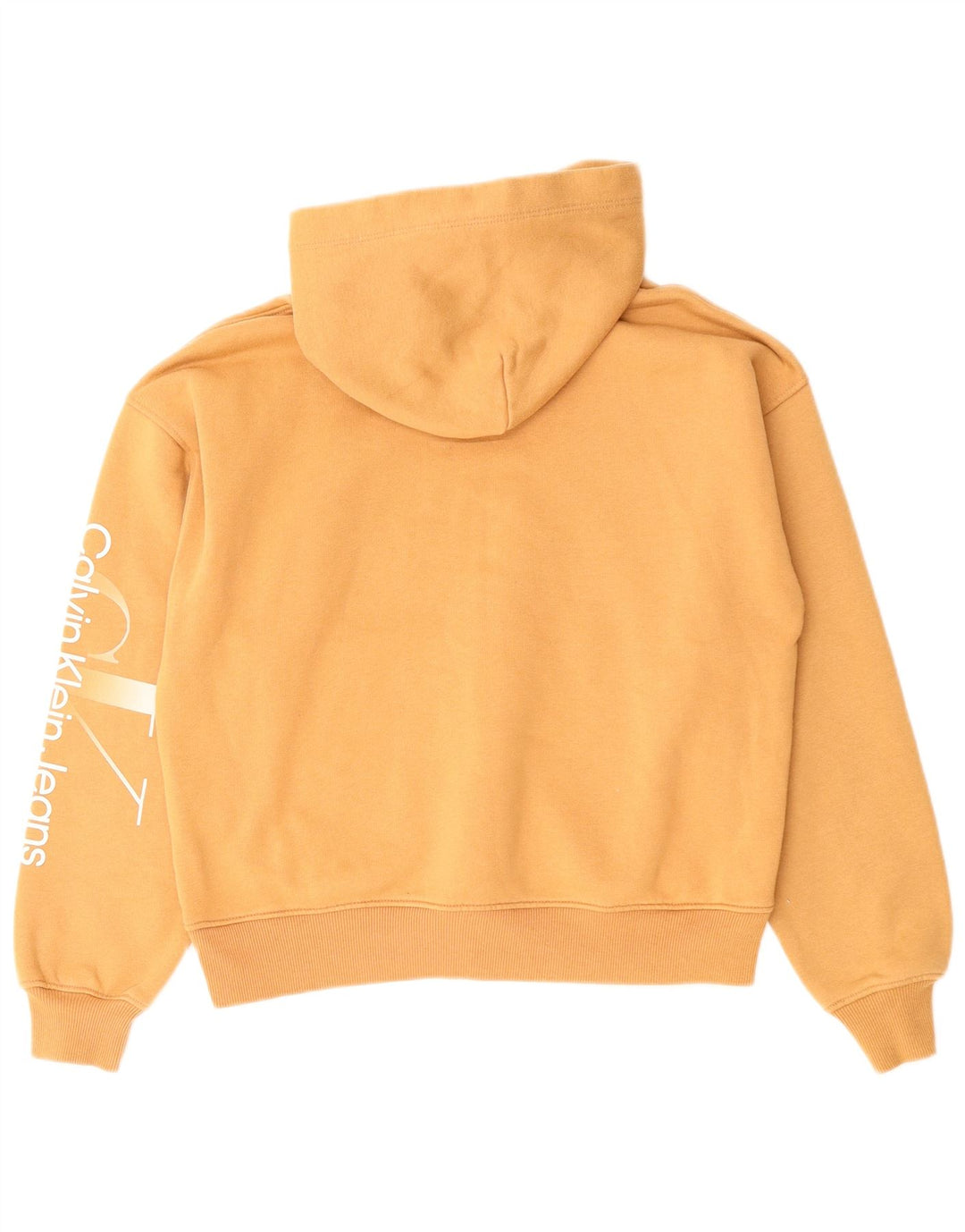 CALVIN KLEIN JEANS Pull à capuche surdimensionné pour femme UK 10 Small Beige