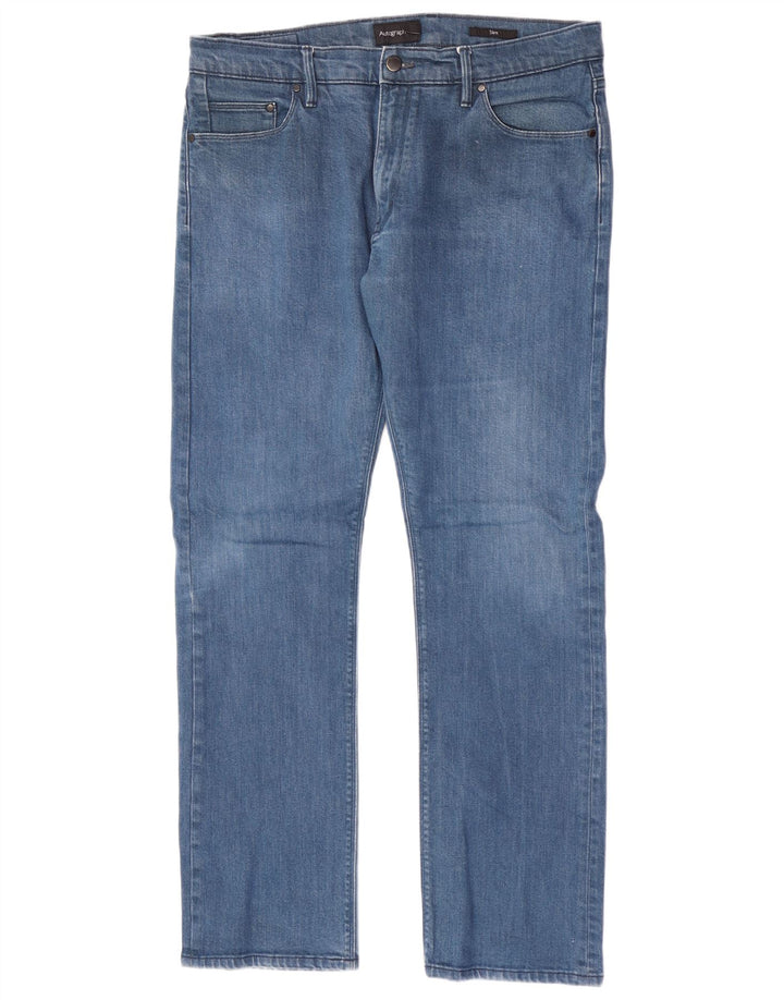 Marks & Spencer Jean Slim Autograph Homme W36 L30 Bleu Coton