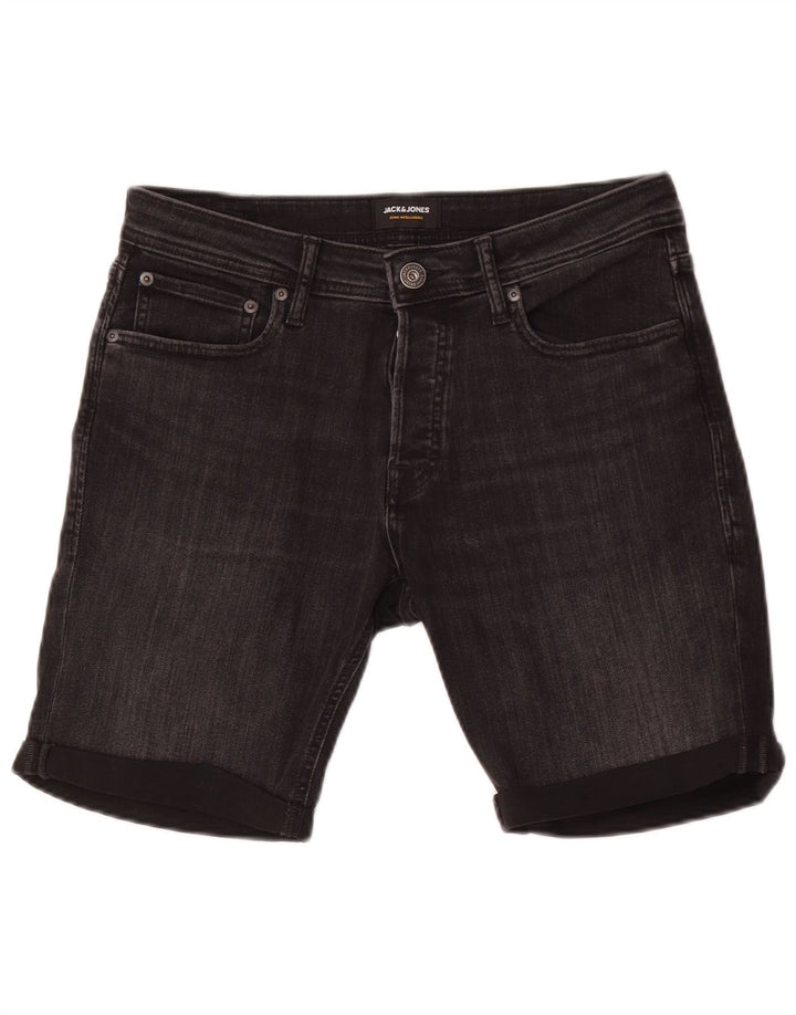 Jack & Jones Short En Jean Moyen W32 Homme Noir Coton