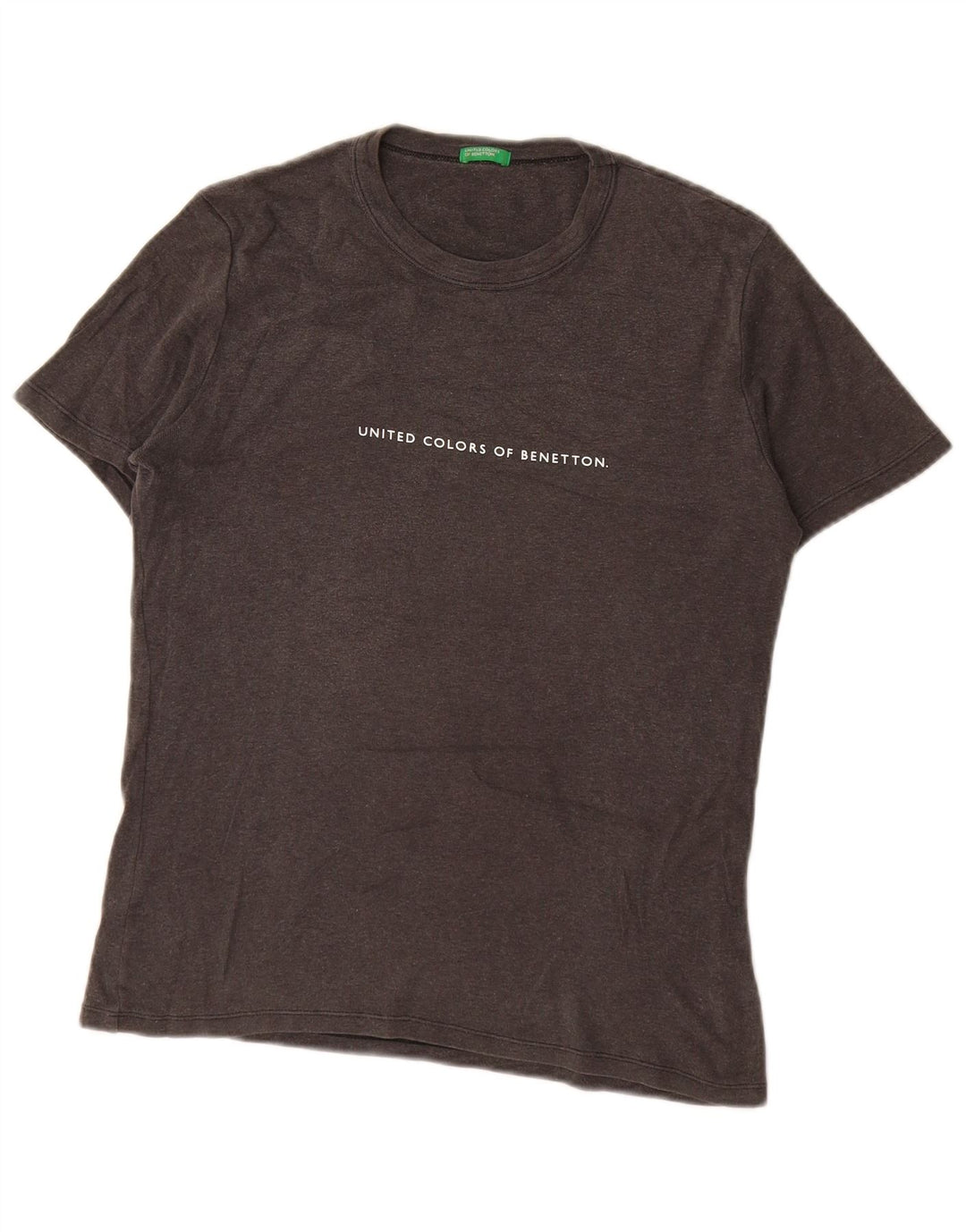Benetton T-shirt graphique pour femme UK 16 Large Gris