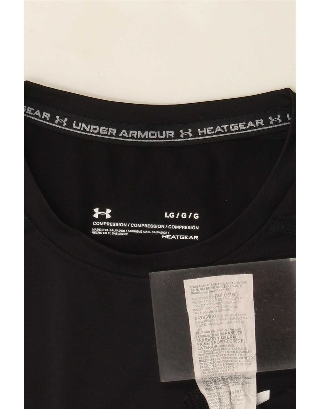 Under Armour T-shirt de compression pour homme, grand, noir, polyester